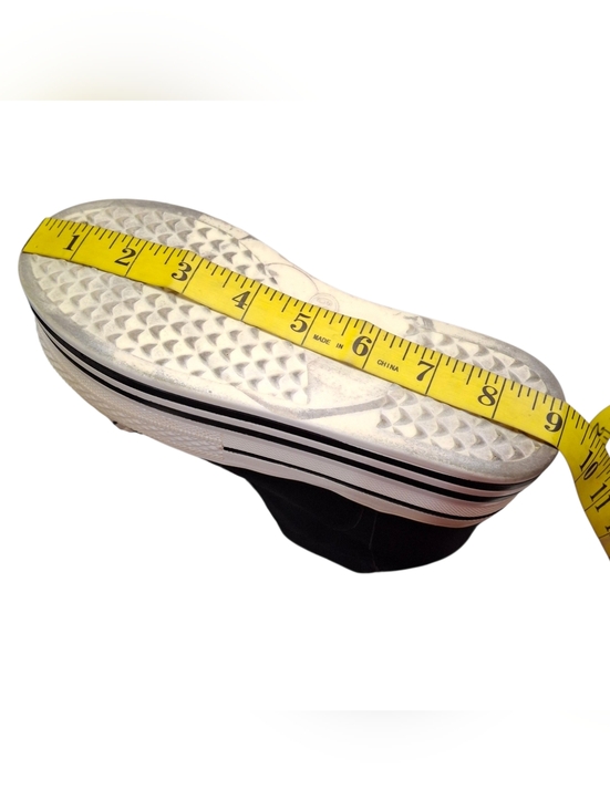 Platform Sneakers Black White Lace-up Women Size 7 - 7.5 - Picture 16 of 16